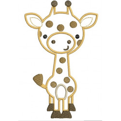 Stickdatei - Dschungeltiere Appli Giraffe